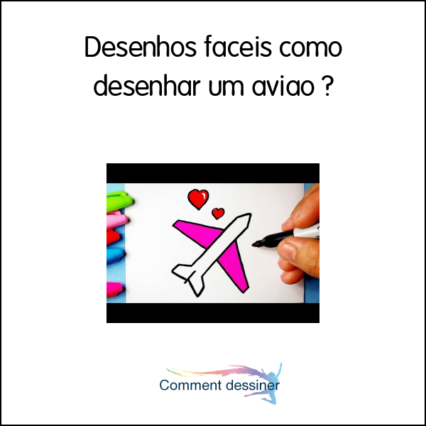 Desenhos fáceis como desenhar um avião